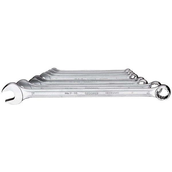 Combination Wrench Set, Long 8-19mm